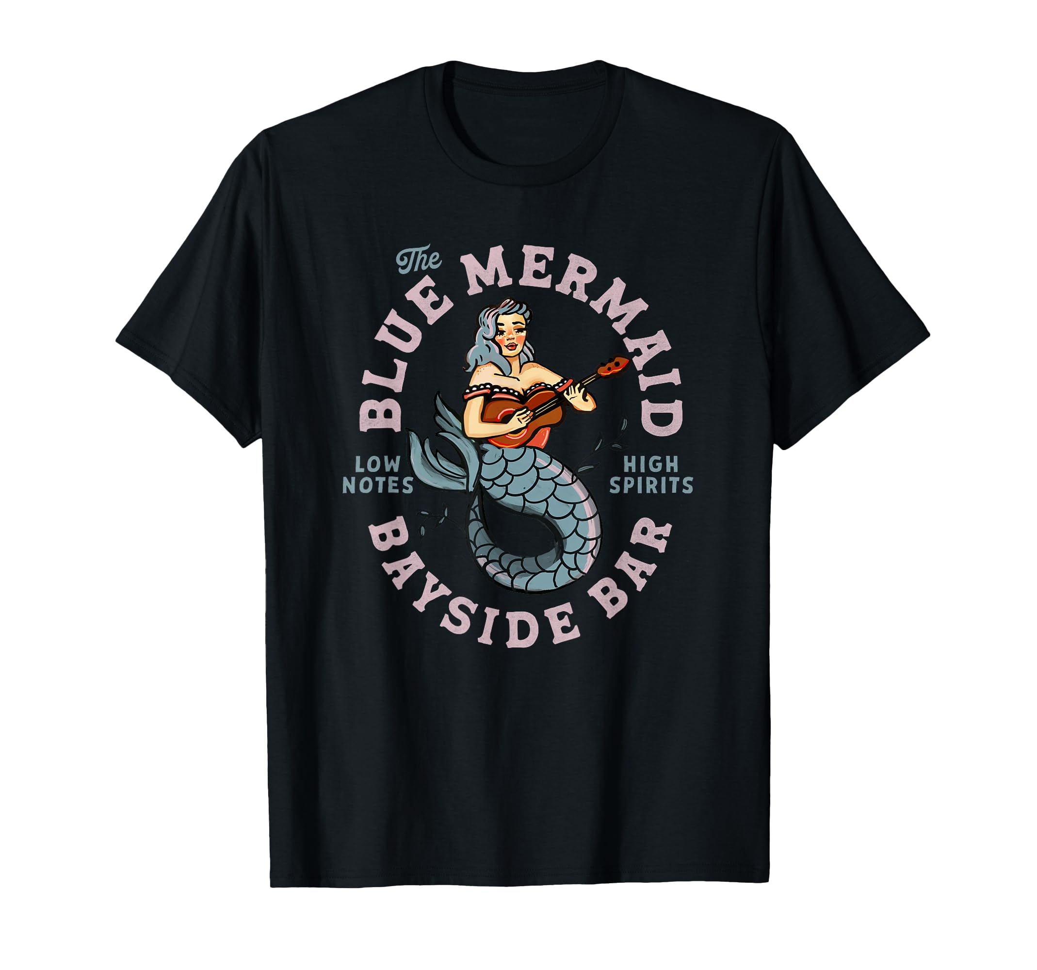 Sailor Mermaid Tattoo Guitar Music T-Shirt - Fun Novelty Design Men Women - T-Shirt, Sweatshirt, Hoodie