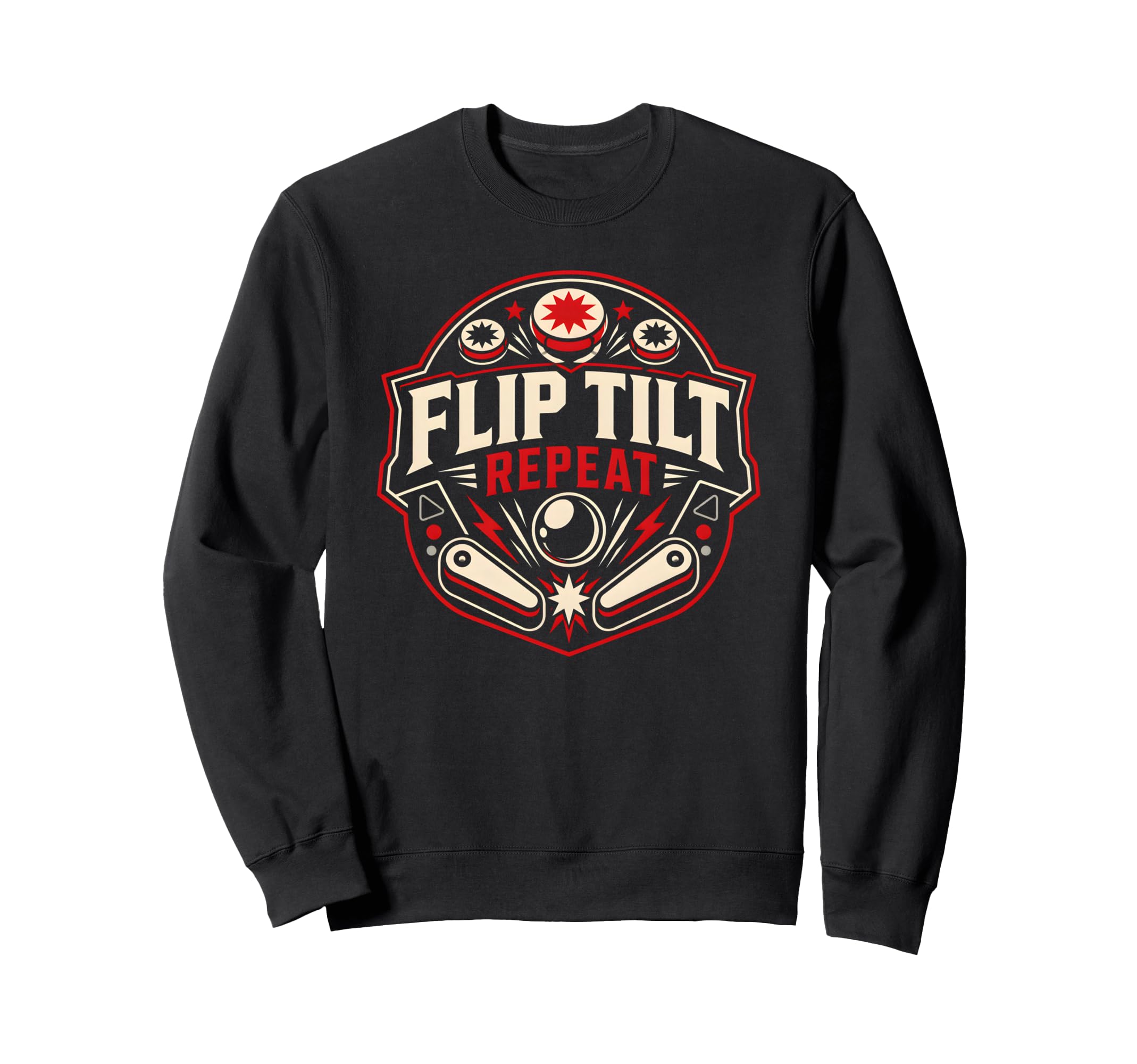Flip Tilt Repeat Pinball Arcade Sweatshirt - Streetwear Style for Adults - T-Shirt, Sweatshirt, Hoodie