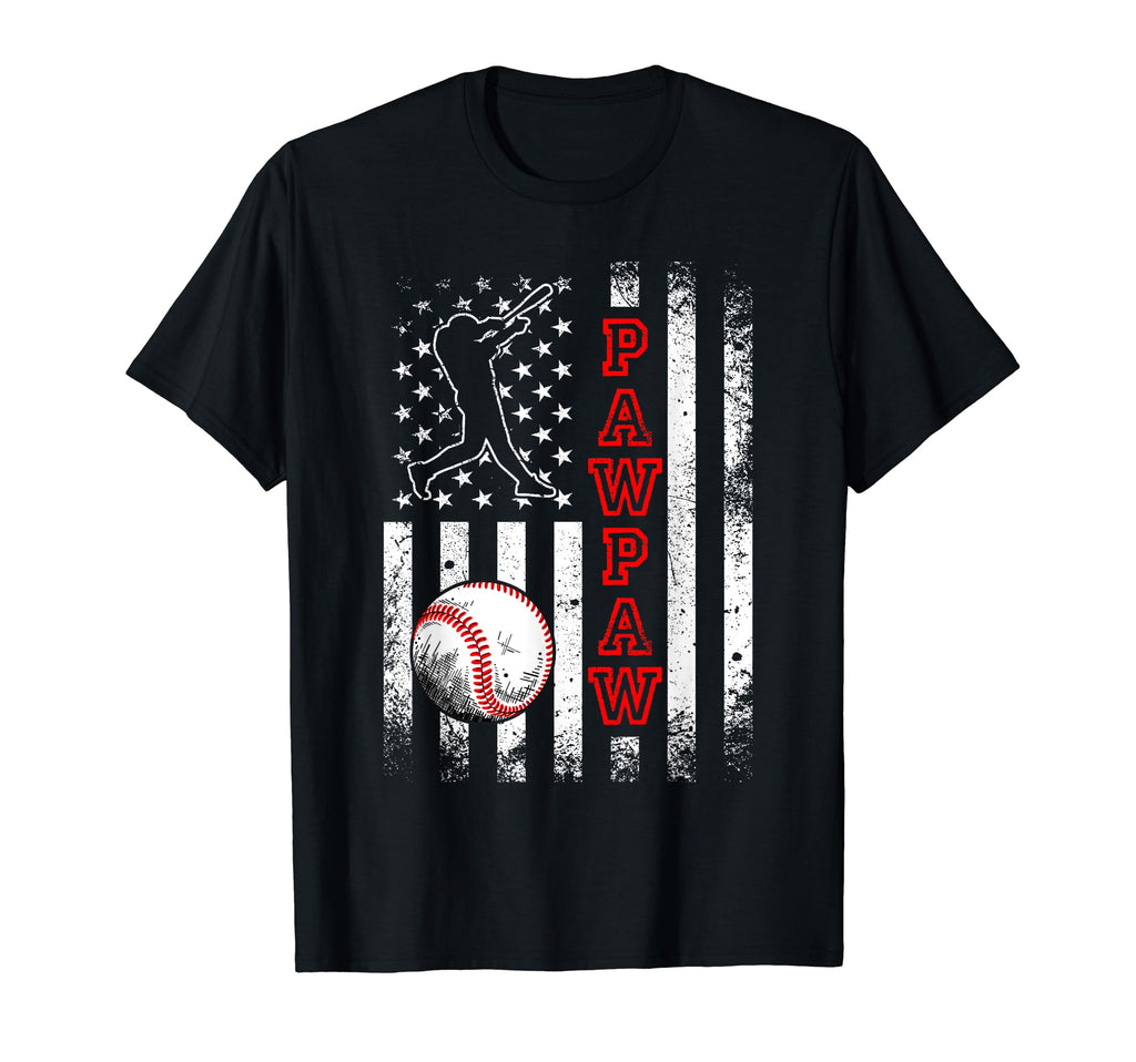 Baseball Pawpaw American Flag Funny T-Shirt - Streetwear Style for Adults - T-Shirt, Sweatshirt, Hoodie