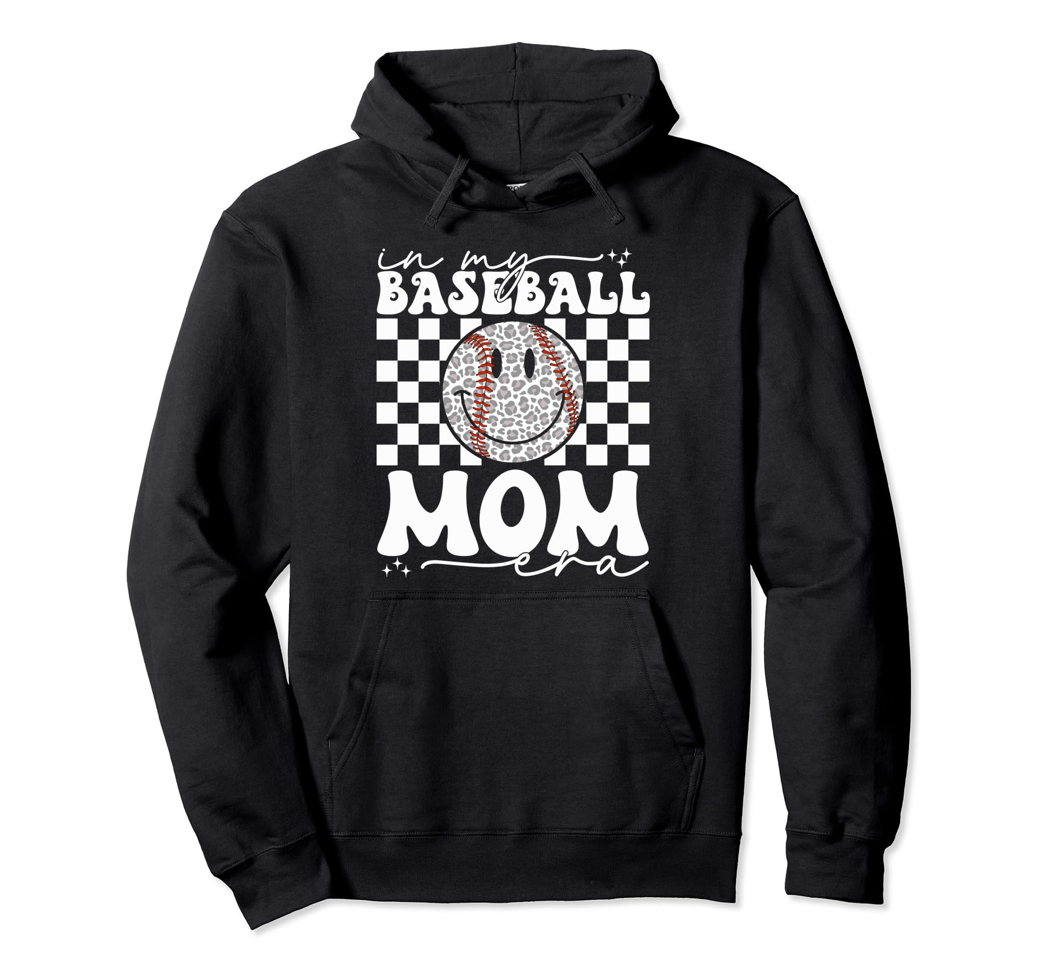 My Baseball Mom Mama Era Leopard Mom Hoodie - Novelty Apparel Unisex - T-Shirt, Sweatshirt, Hoodie