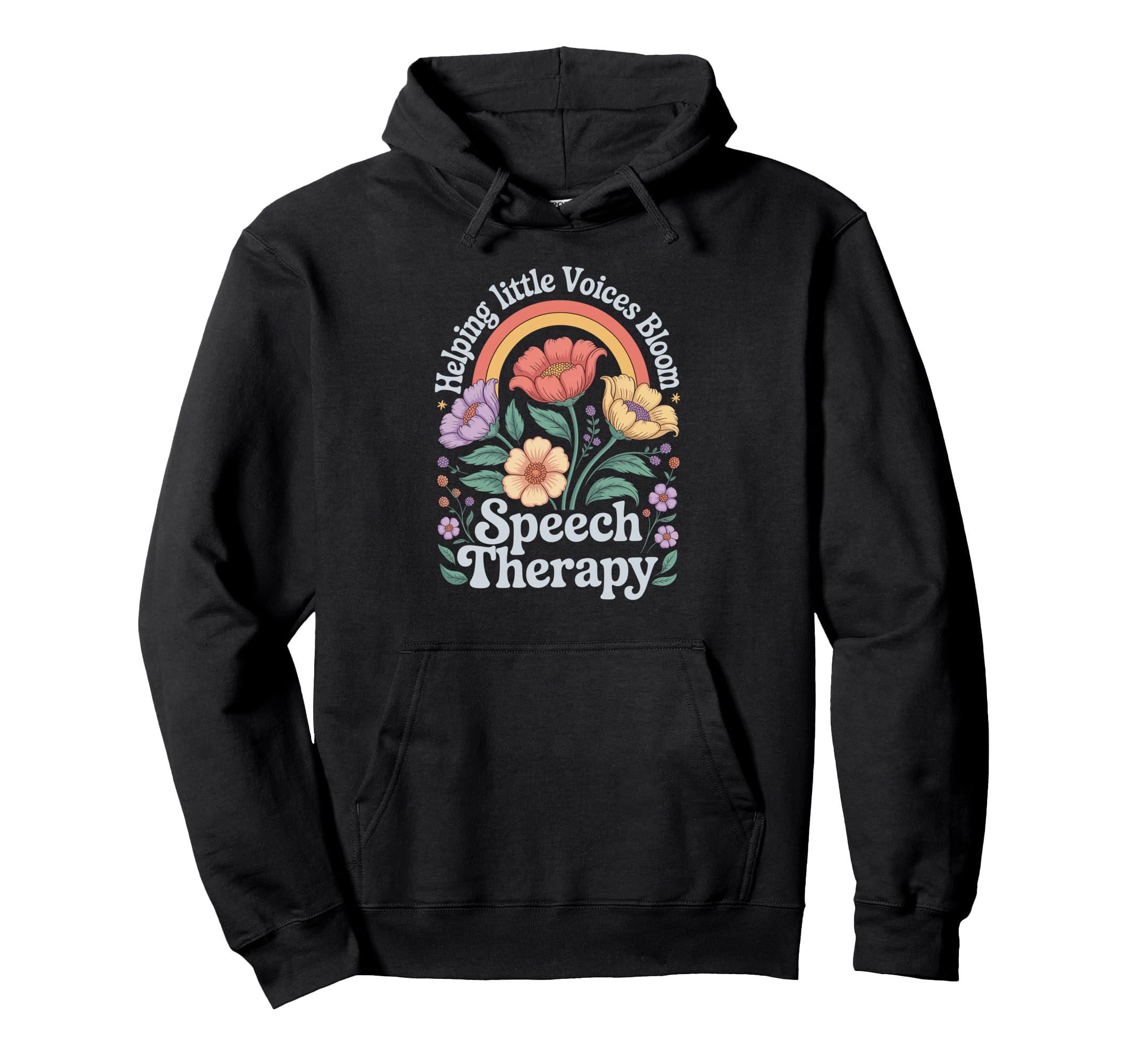 Helping Little Voices Bloom Speech Therapy Hoodie - Graphic Print Unisex - T-Shirt, Sweatshirt, Hoodie