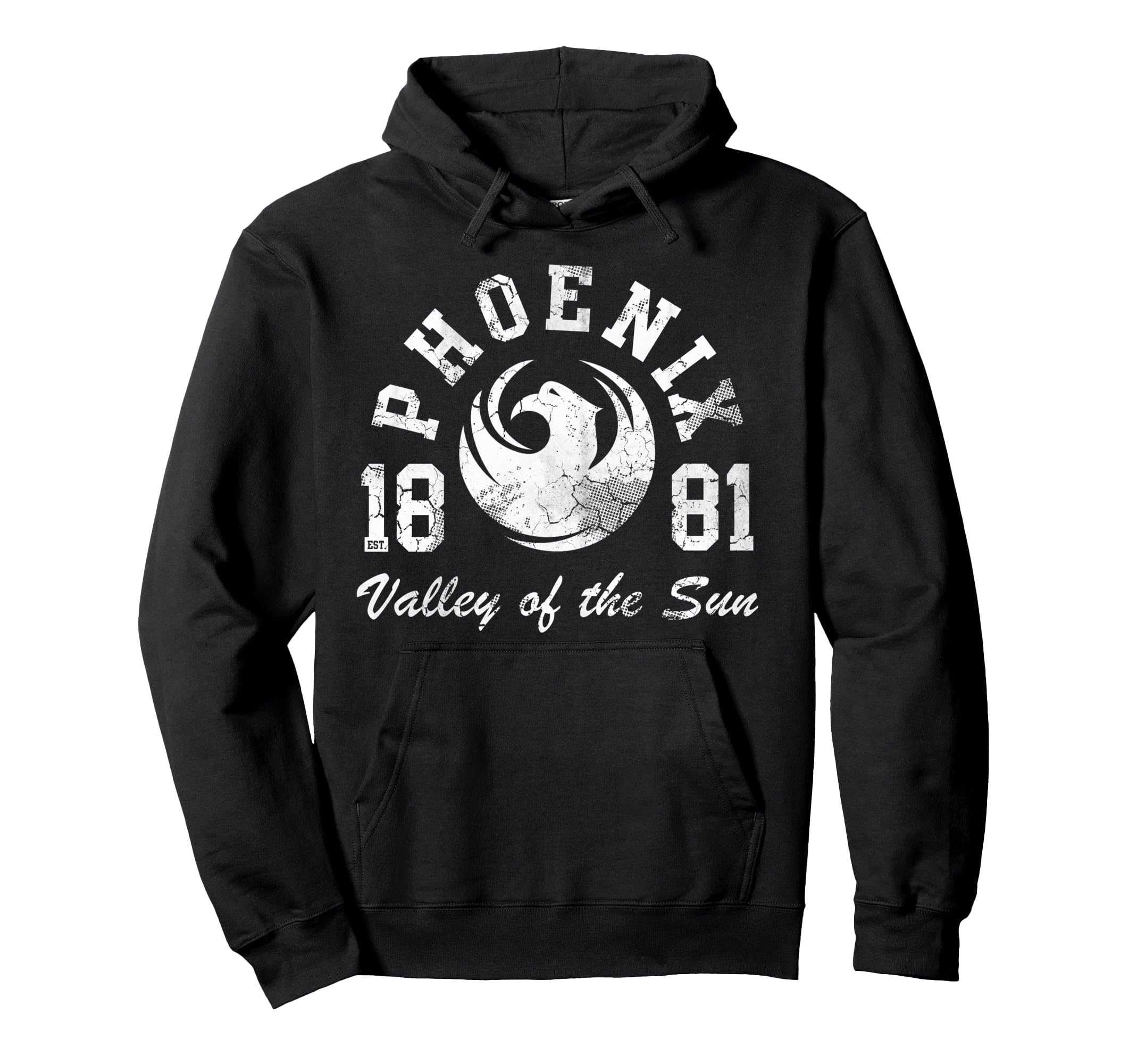 Phoenix Arizona Valley Sun Distressed Hoodie - Fun Novelty Design Unisex - T-Shirt, Sweatshirt, Hoodie