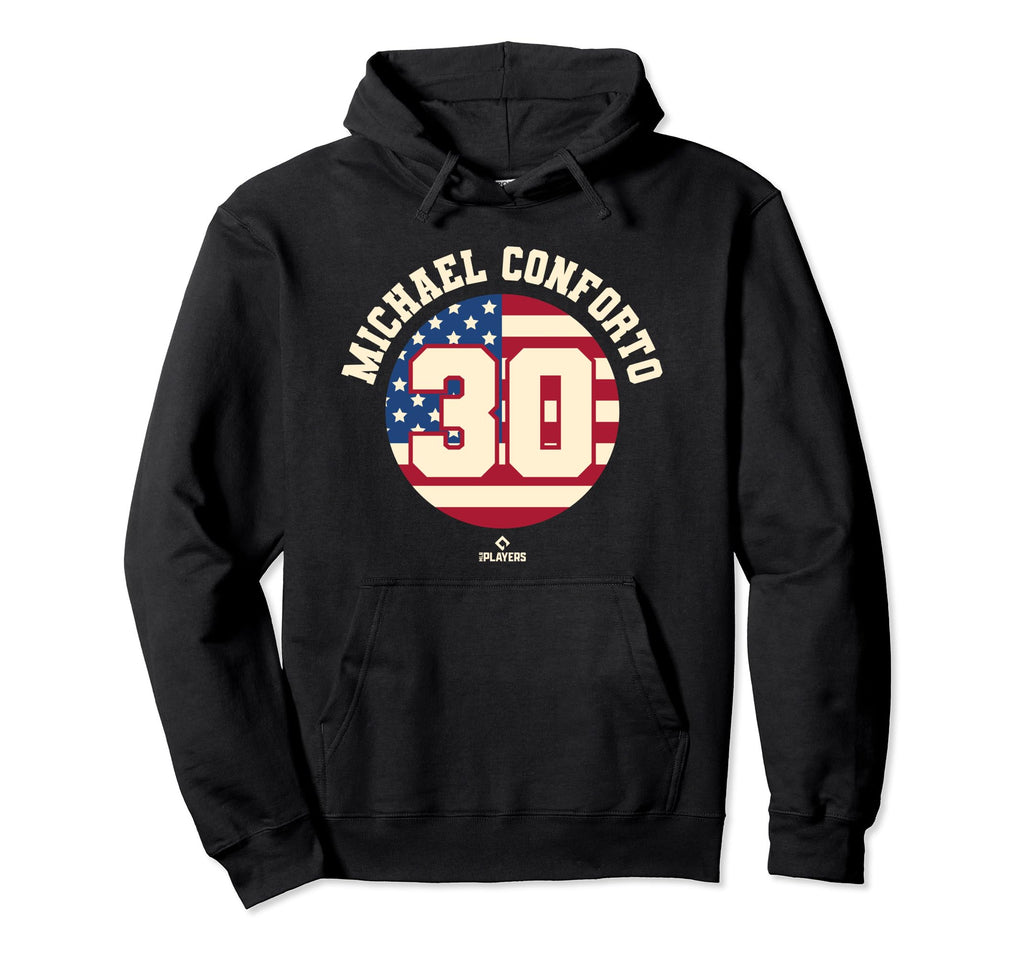 Michael Conforto Flag Mlbpa Patriotic Hoodie - Graphic Print Unisex - T-Shirt, Sweatshirt, Hoodie