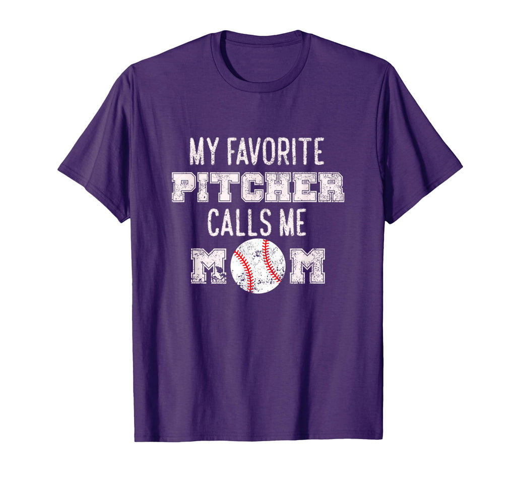 My Favorite Pitcher Calls Me Mom T-Shirt - Trendy Graphic for Adults - T-Shirt, Sweatshirt, Hoodie