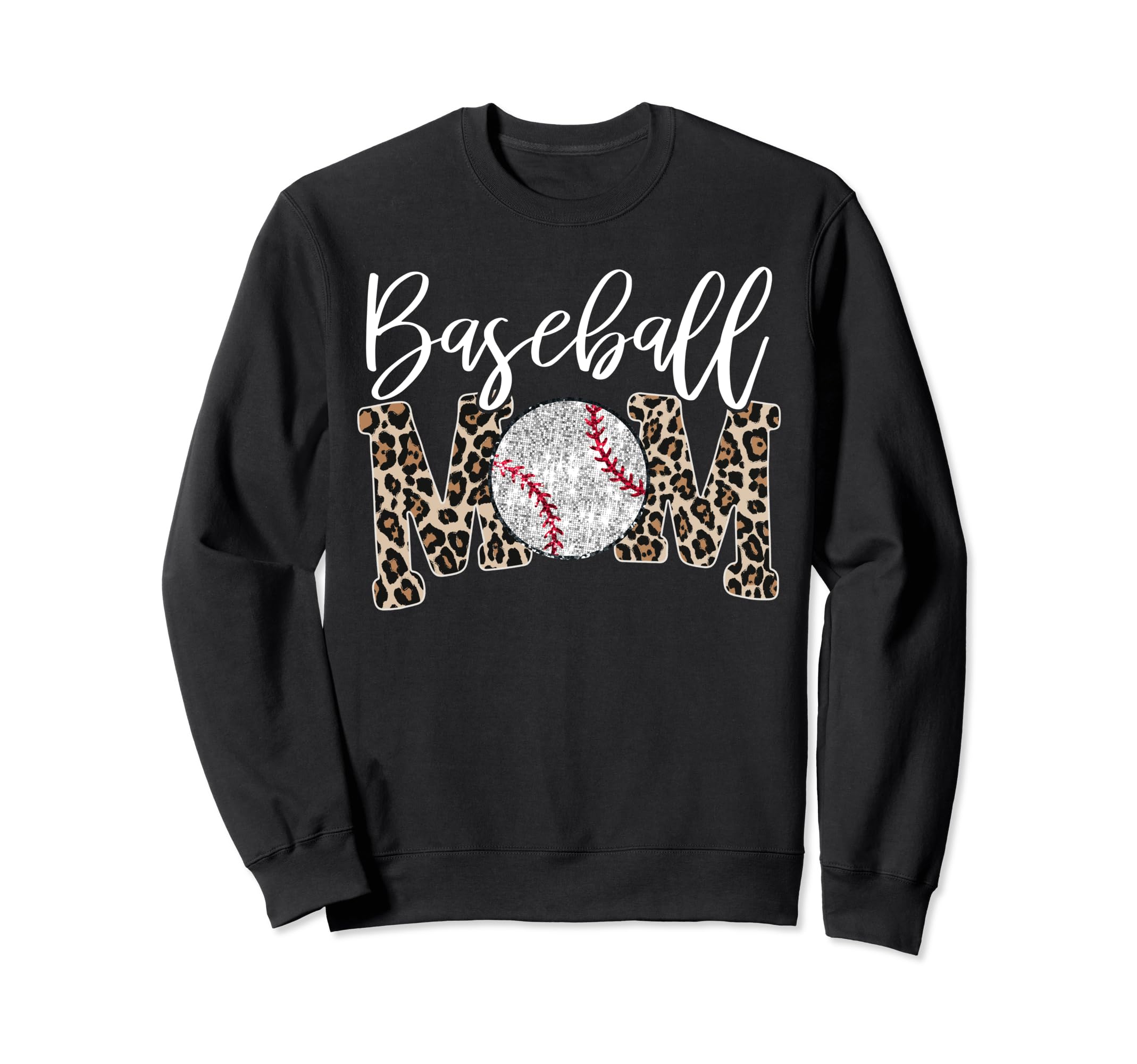 Leopard Baseball Mom Matching Sweatshirt - Minimalist Print Unisex - T-Shirt, Sweatshirt, Hoodie