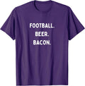 Football Beer Bacon Text Merch - Adult & Kids T-Shirts, Sweatshirts & Hoodies apparel design preview 1