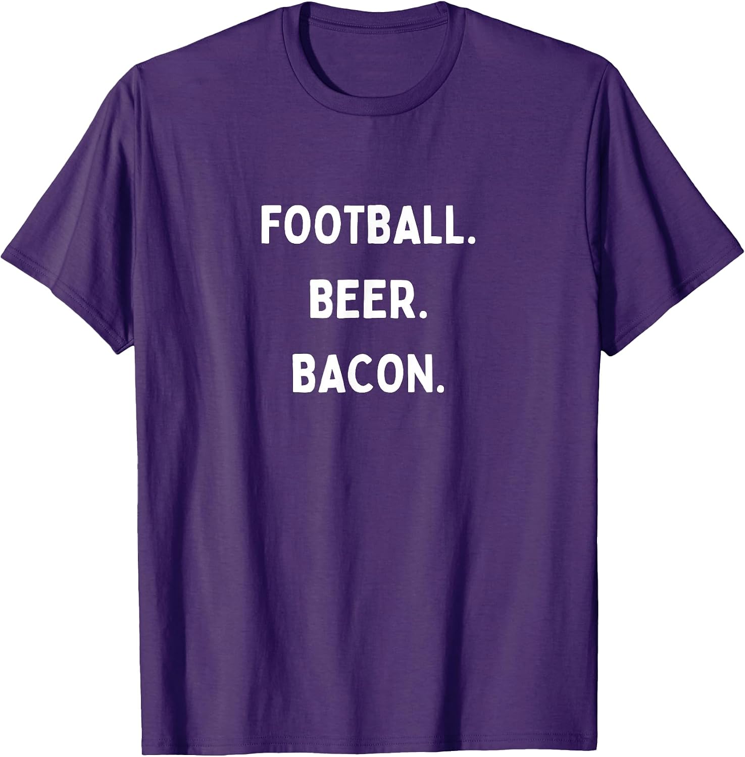 Football Beer Bacon Text Merch - Adult & Kids T-Shirts, Sweatshirts & Hoodies apparel design preview 1