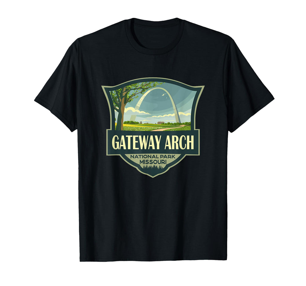 Gateway Arch National Park Illustration T-Shirt - Graphic Print Unisex - T-Shirt, Sweatshirt, Hoodie