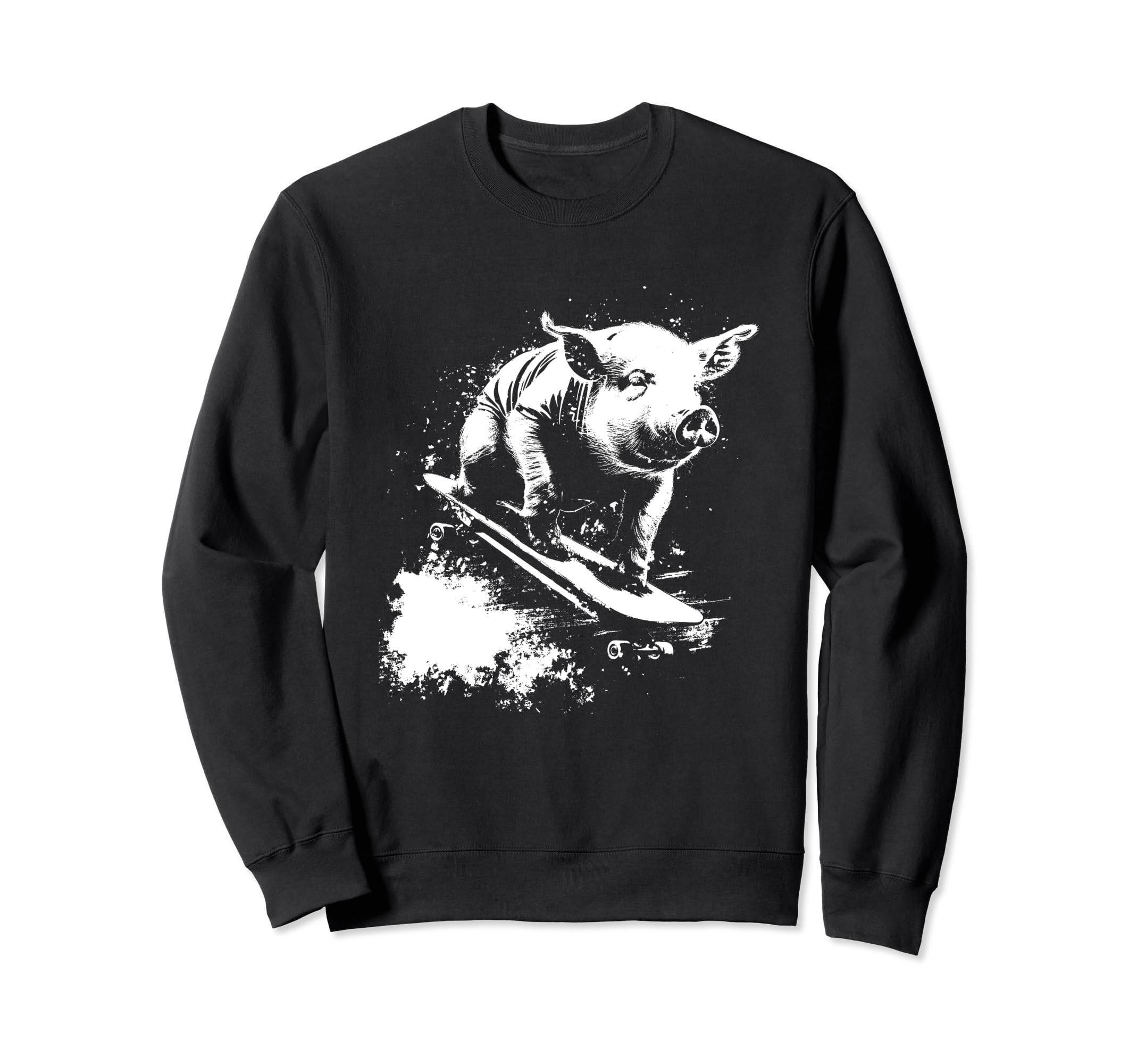 Funny Pig Riding Skateboard 90S Sweatshirt - Novelty Apparel Men Women - T-Shirt, Sweatshirt, Hoodie