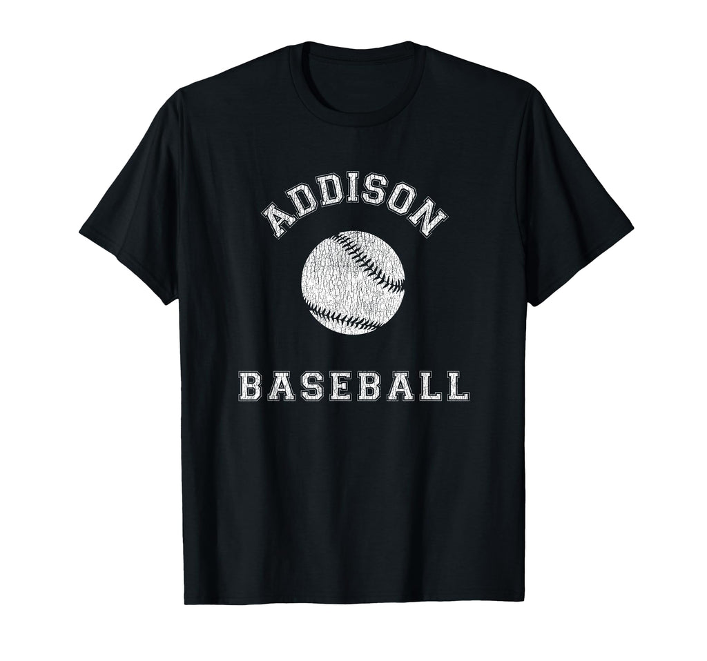 Addison Baseball Distressed T-Shirt - Aesthetic Graphic Unisex - T-Shirt, Sweatshirt, Hoodie