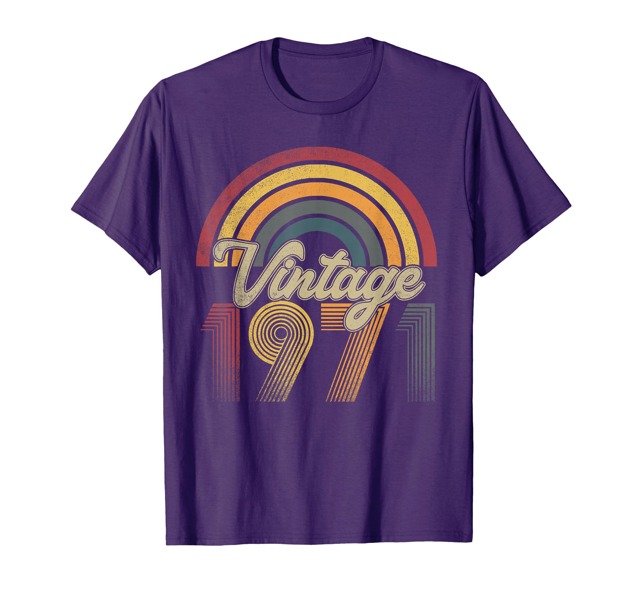 1971 52Nd Birthday Gift Rainbow T-Shirt - Novelty Apparel Unisex - T-Shirt, Sweatshirt, Hoodie