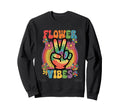 Groovy Flower Vibes Grooooovy Party Sweatshirt - Trendy Graphic Men Women - T-Shirt, Sweatshirt, Hoodie