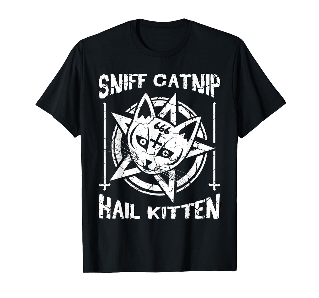 Sniff Catnip Hail Kitten Death Metal T-Shirt - Trendy Graphic for Adults - T-Shirt, Sweatshirt, Hoodie