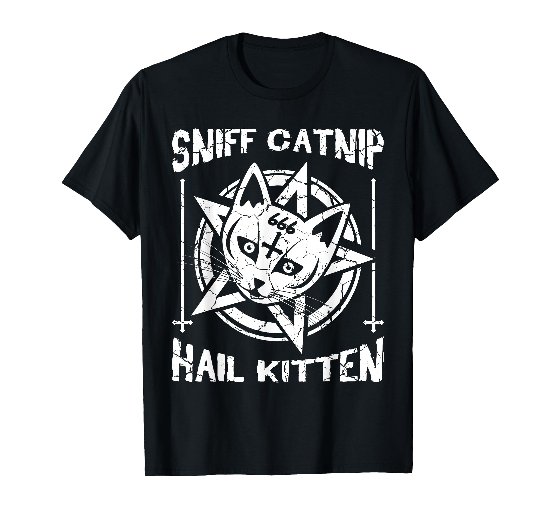 Sniff Catnip Hail Kitten Death Metal T-Shirt - Trendy Graphic for Adults - T-Shirt, Sweatshirt, Hoodie