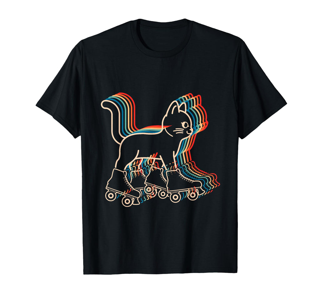 Cat Roller Skates Fun Skating Lifestyle T-Shirt - Minimalist Print Unisex - T-Shirt, Sweatshirt, Hoodie