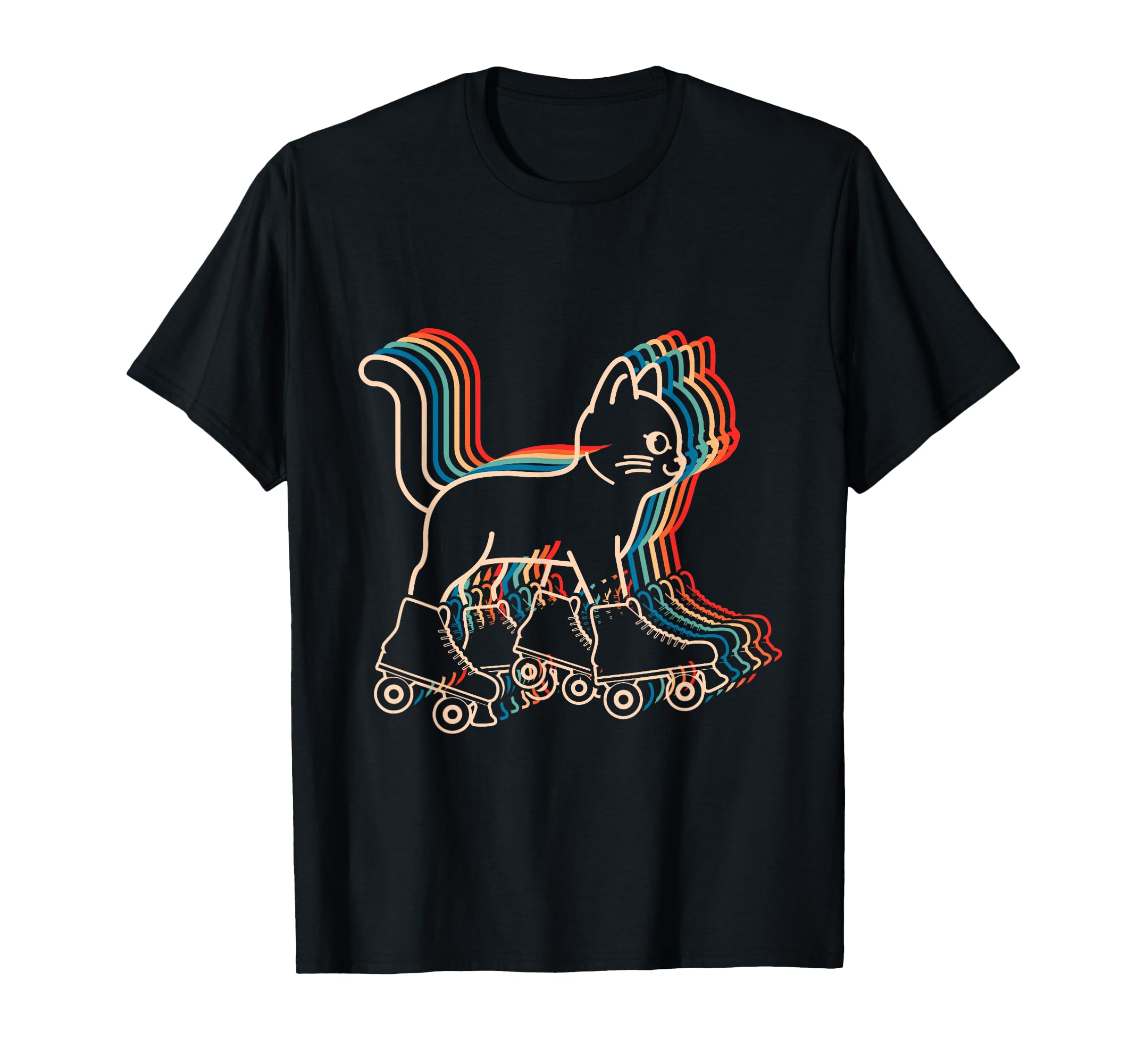 Cat Roller Skates Fun Skating Lifestyle T-Shirt - Minimalist Print Unisex - T-Shirt, Sweatshirt, Hoodie