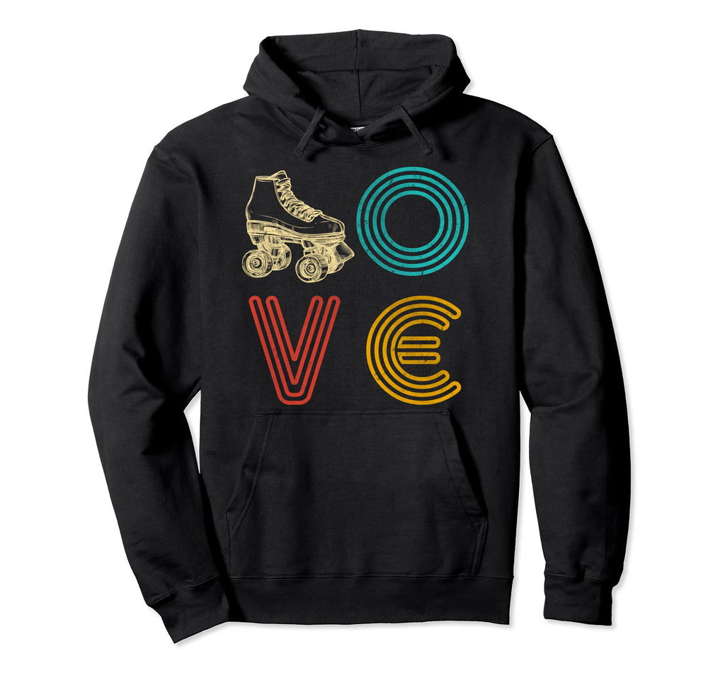 Roller Skating 70S Skate Love Birthday Hoodie - Minimalist Print Men Women - T-Shirt, Sweatshirt, Hoodie