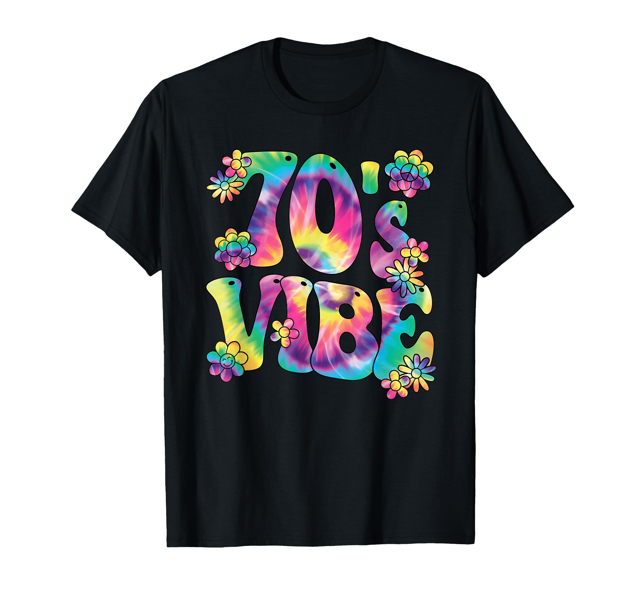70S Vibe 70S Hippie Rainbow Groovy Party T-Shirt - Unique Graphic Unisex - T-Shirt, Sweatshirt, Hoodie