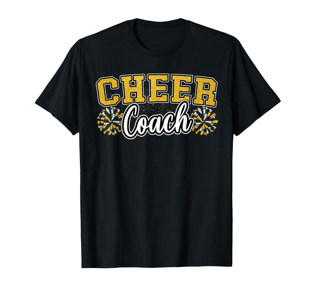 Loud Proud Cheer Coach Yellow Pom Poms T-Shirt - Novelty Apparel Unisex - T-Shirt, Sweatshirt, Hoodie