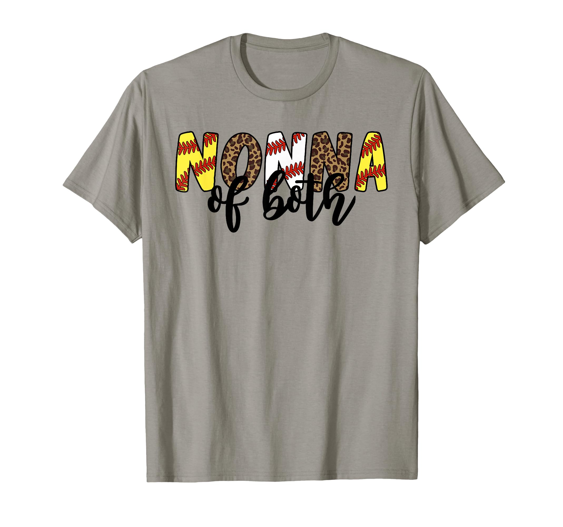 Leopard Nonna Both Baseball Softball T-Shirt - Custom Art Print for Adults - T-Shirt, Sweatshirt, Hoodie
