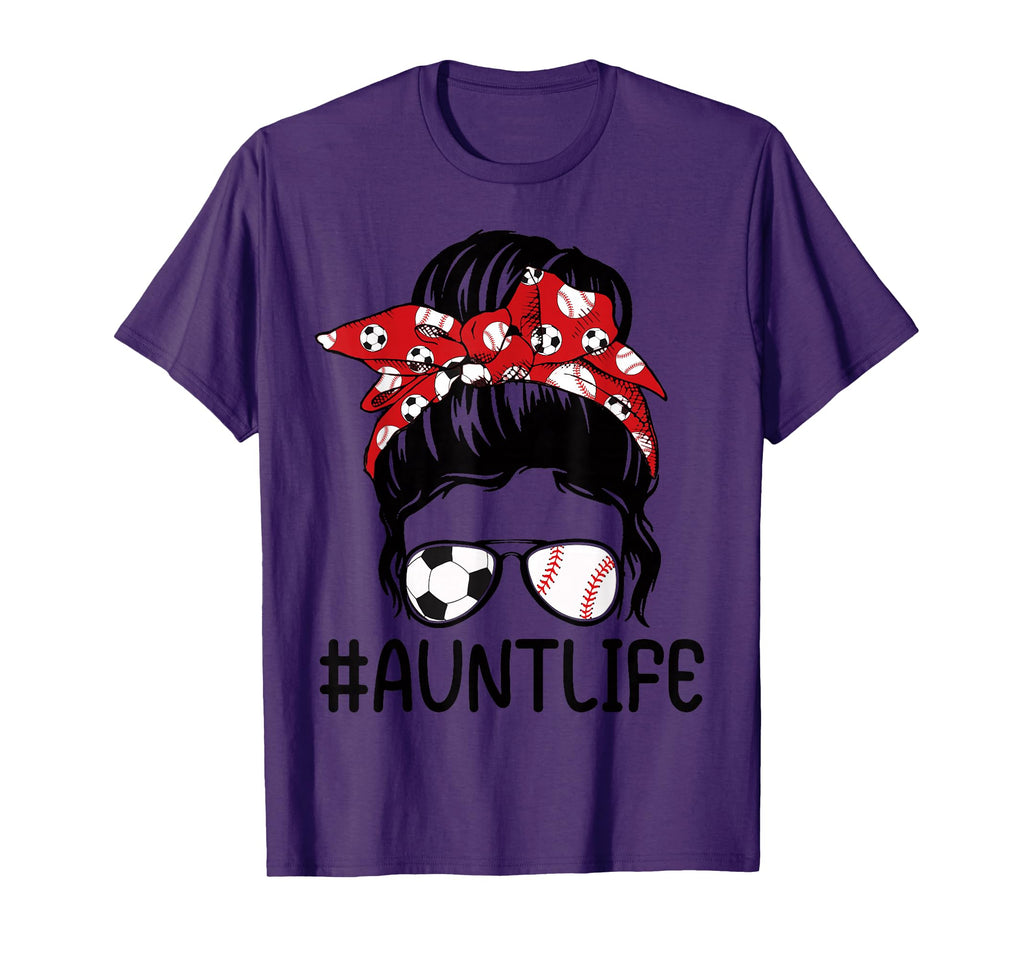 Aunt Life Softball Baseball And Soccer T-Shirt - Unique Graphic for Adults - T-Shirt, Sweatshirt, Hoodie