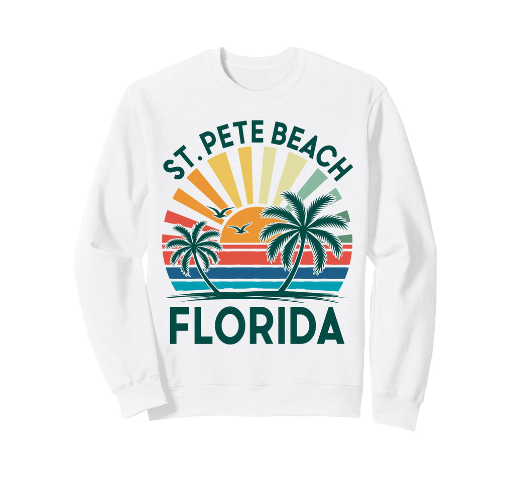 St Pete Beach Florida Vacation Sunset Sweatshirt - Custom Art Print Unisex - T-Shirt, Sweatshirt, Hoodie
