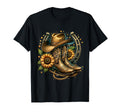 Rustic Western Country Cowboy Boot T-Shirt - Custom Art Print Men Women - T-Shirt, Sweatshirt, Hoodie