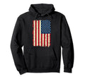 Usa Flag Distressed Gift Hoodie - Minimalist Print Unisex - T-Shirt, Sweatshirt, Hoodie