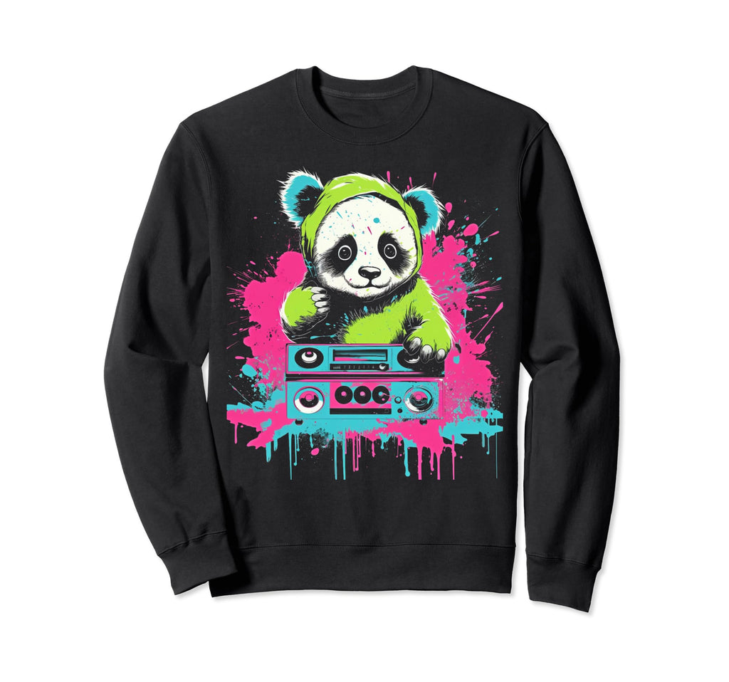Kawaii Panda Dj Japanese Edm Y2K Sweatshirt - Streetwear Style for Adults - T-Shirt, Sweatshirt, Hoodie