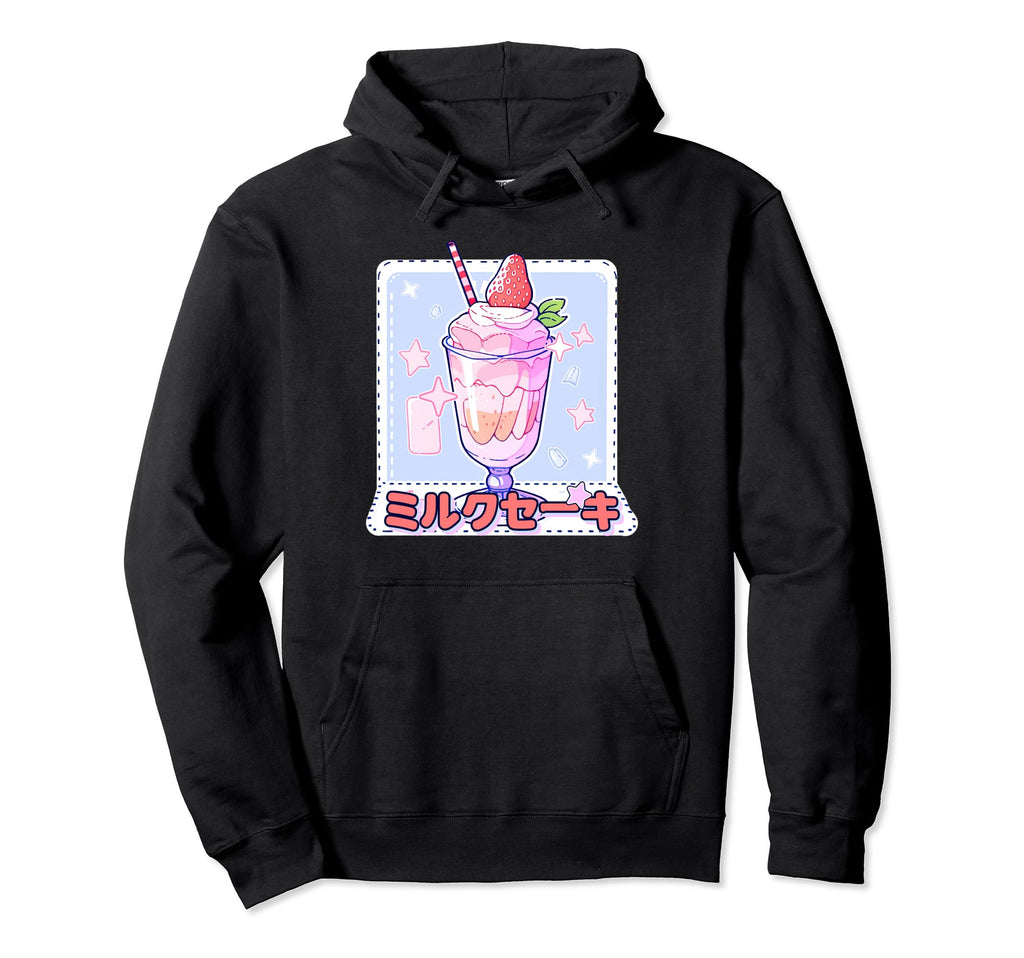 Strawberry Milkshake 90S 2000S Kawaii Hoodie - Unique Graphic Men Women - T-Shirt, Sweatshirt, Hoodie