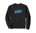 Aries Blue Purple Zodiac Sign Sweatshirt - Custom Art Print Unisex - T-Shirt, Sweatshirt, Hoodie
