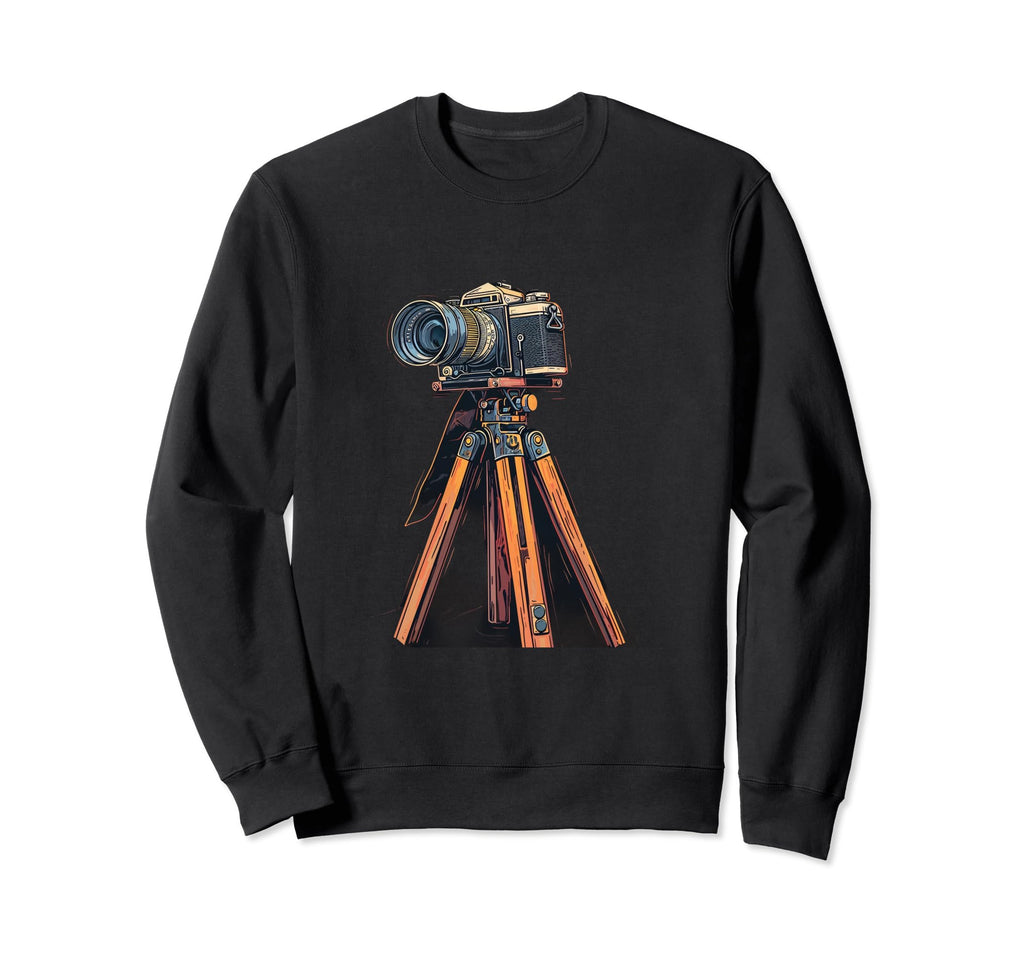 Photography Camera Tripod Sweatshirt - Aesthetic Graphic Unisex - T-Shirt, Sweatshirt, Hoodie