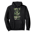 Life Is Better Eight Wheels Hoodie - Fun Novelty Design for Adults - T-Shirt, Sweatshirt, Hoodie