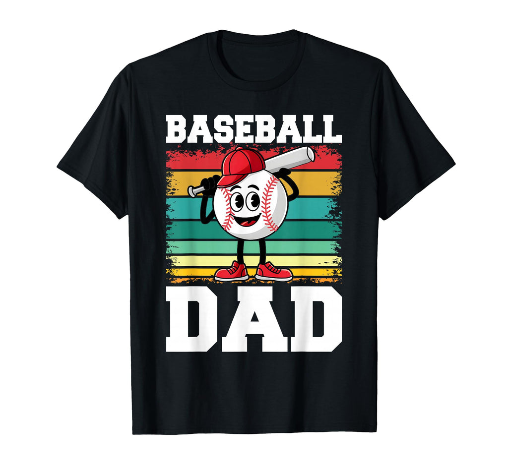 Baseball Dad Happy Fathers Day T-Shirt - Minimalist Print Unisex - T-Shirt, Sweatshirt, Hoodie