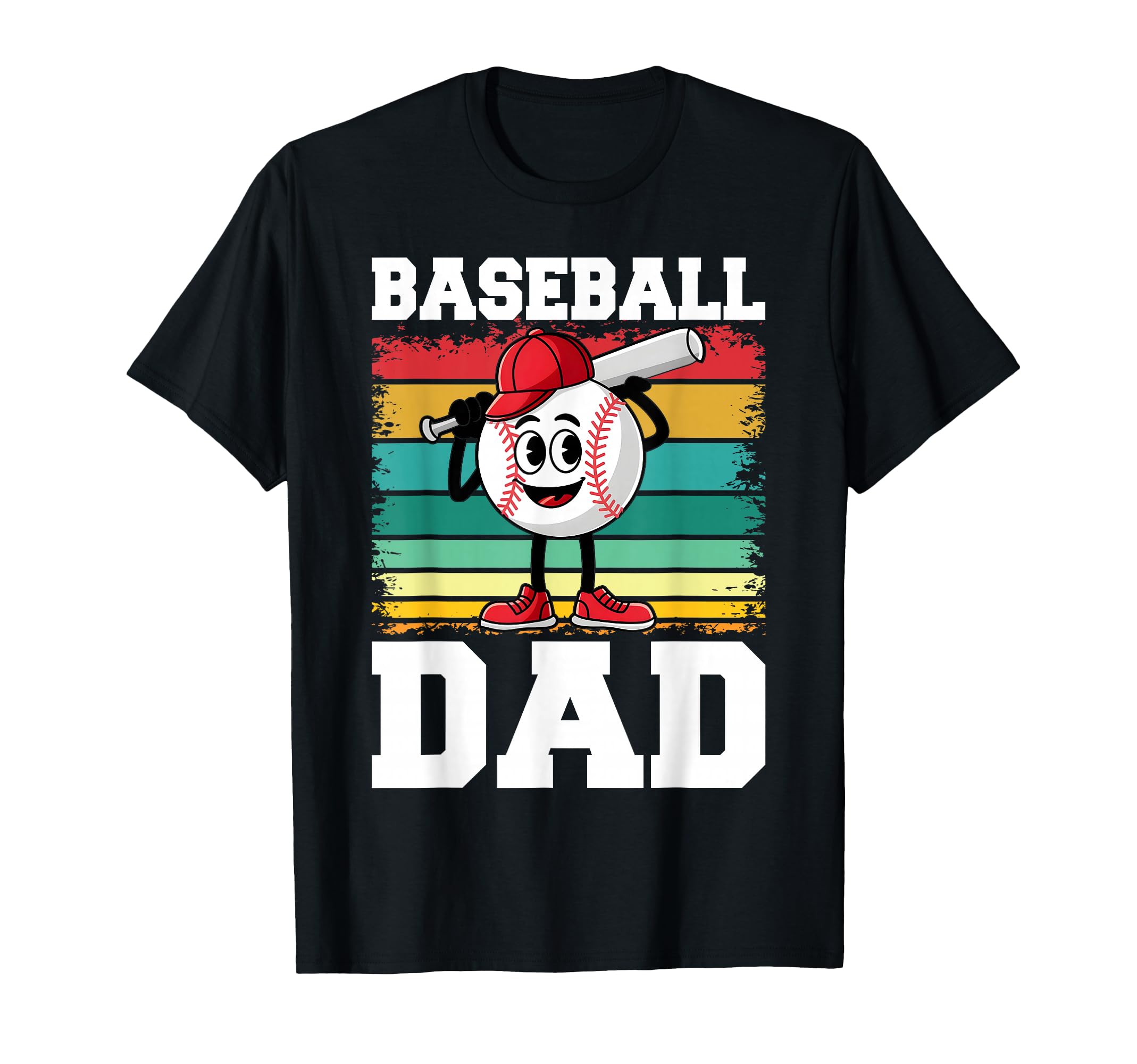 Baseball Dad Happy Fathers Day T-Shirt - Minimalist Print Unisex - T-Shirt, Sweatshirt, Hoodie