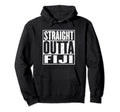 Straight Outta Fiji Distressed Hoodie - Graphic Print Men Women - T-Shirt, Sweatshirt, Hoodie