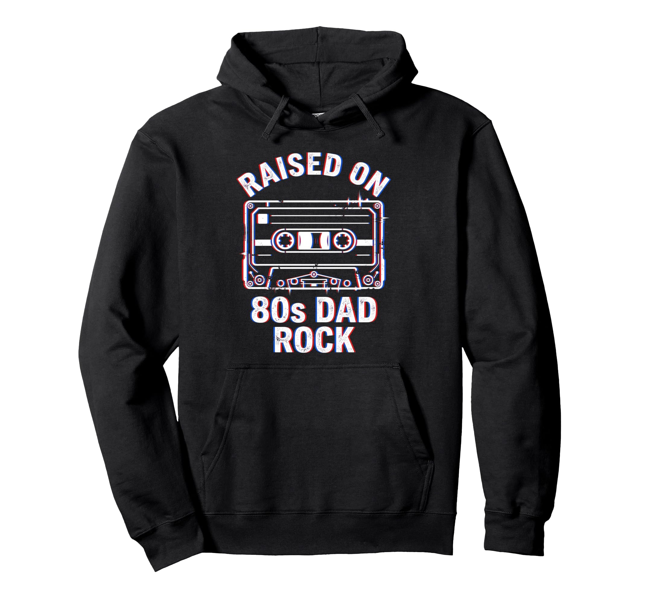 Raised 80S Dad Rock Cassette Tape Hoodie - Casual Everyday Wear for Adults - T-Shirt, Sweatshirt, Hoodie