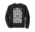 Baseball Coach And Dad Funny Sweatshirt - Minimalist Print Unisex - T-Shirt, Sweatshirt, Hoodie