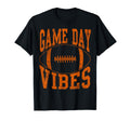Game Day Vibes Orange Football T-Shirt - Unique Graphic Men Women - T-Shirt, Sweatshirt, Hoodie