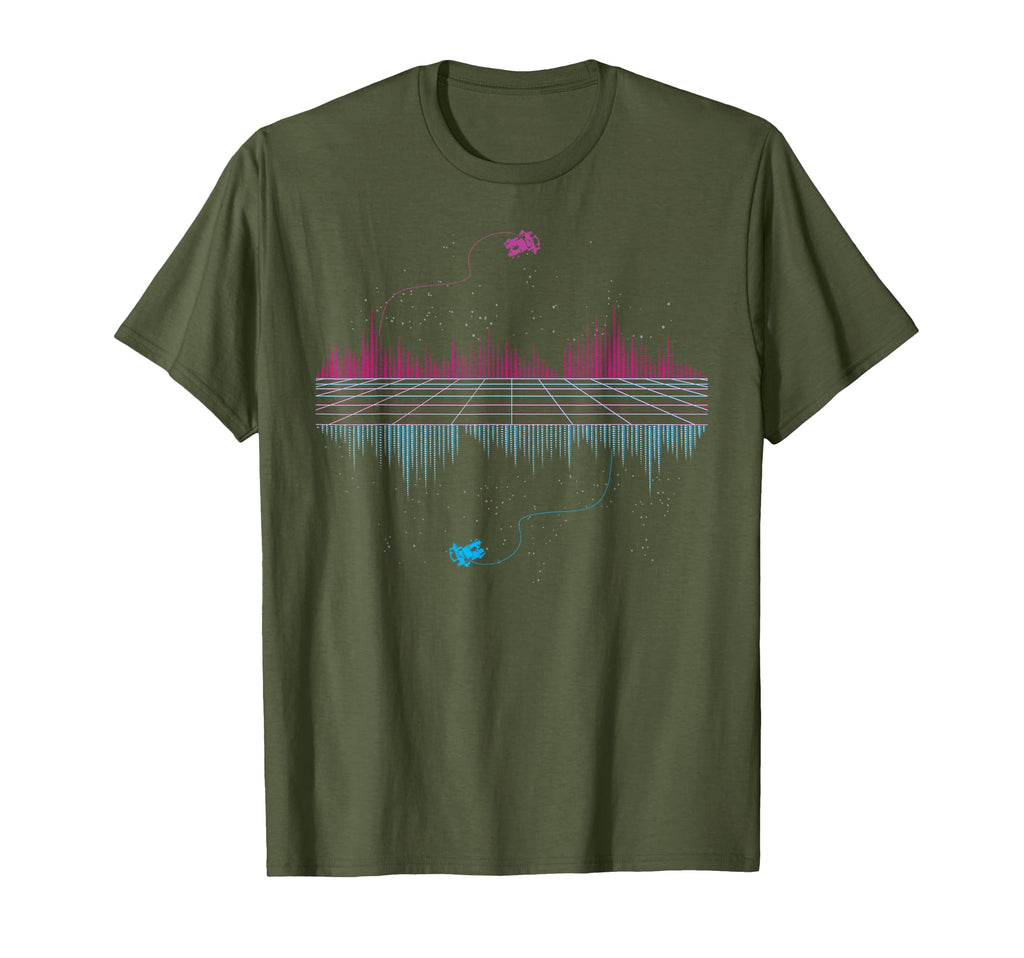 Outrun Synthwave Soundwave Vaporwave T-Shirt - Graphic Print Unisex - T-Shirt, Sweatshirt, Hoodie