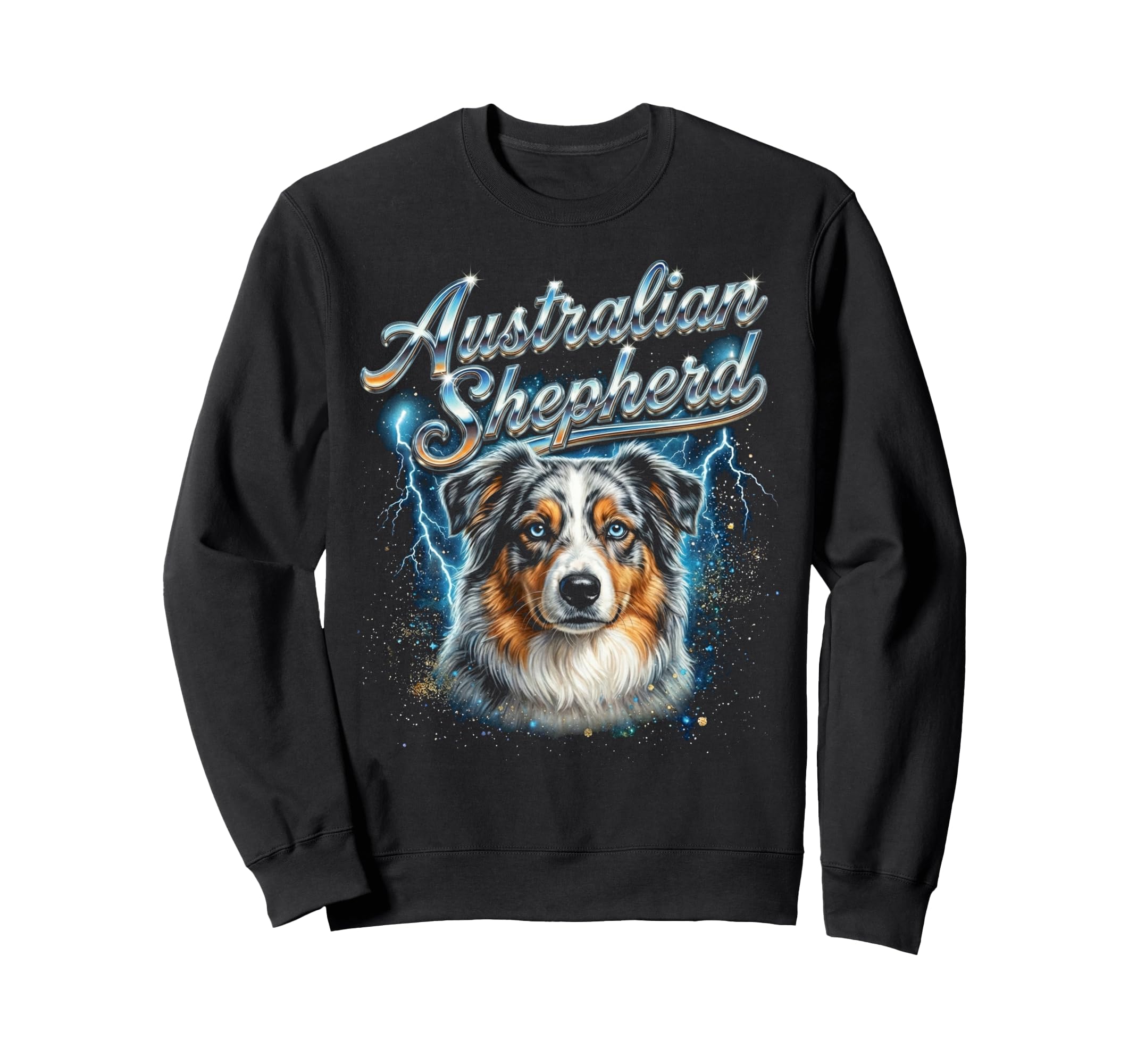 Australian Shepherd 90S Dog Lover Sweatshirt - Custom Art Print for Adults - T-Shirt, Sweatshirt, Hoodie