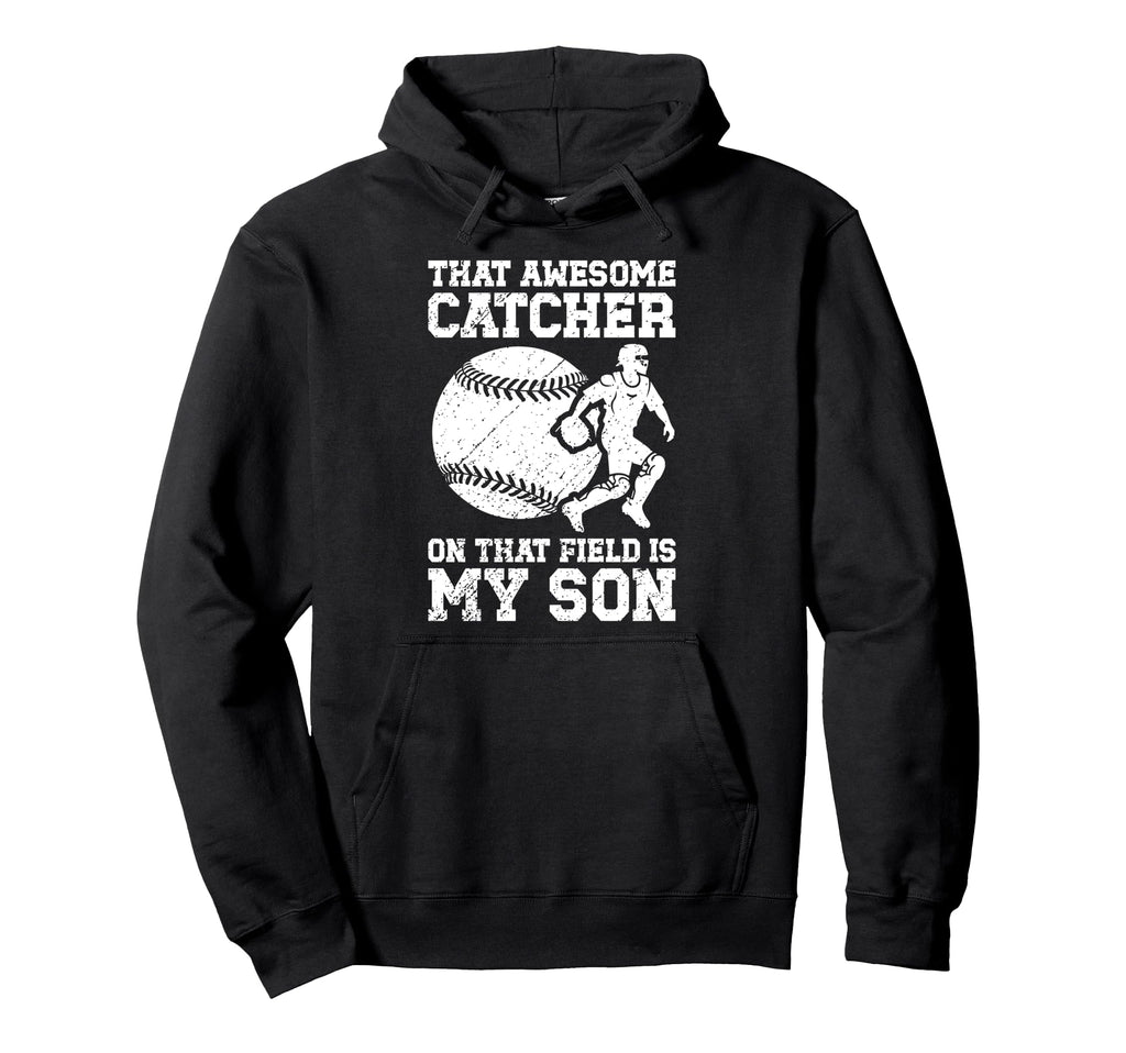Baseball Catcher Mom Proud Baseball Hoodie - Trendy Graphic for Adults - T-Shirt, Sweatshirt, Hoodie