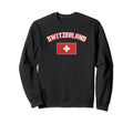 Switzerland Flag Distressed Country Sweatshirt - Trendy Graphic Men Women - T-Shirt, Sweatshirt, Hoodie