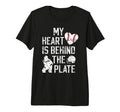 Behind Plate Baseball Catcher Mom T-Shirt - Minimalist Print Men Women - T-Shirt, Sweatshirt, Hoodie