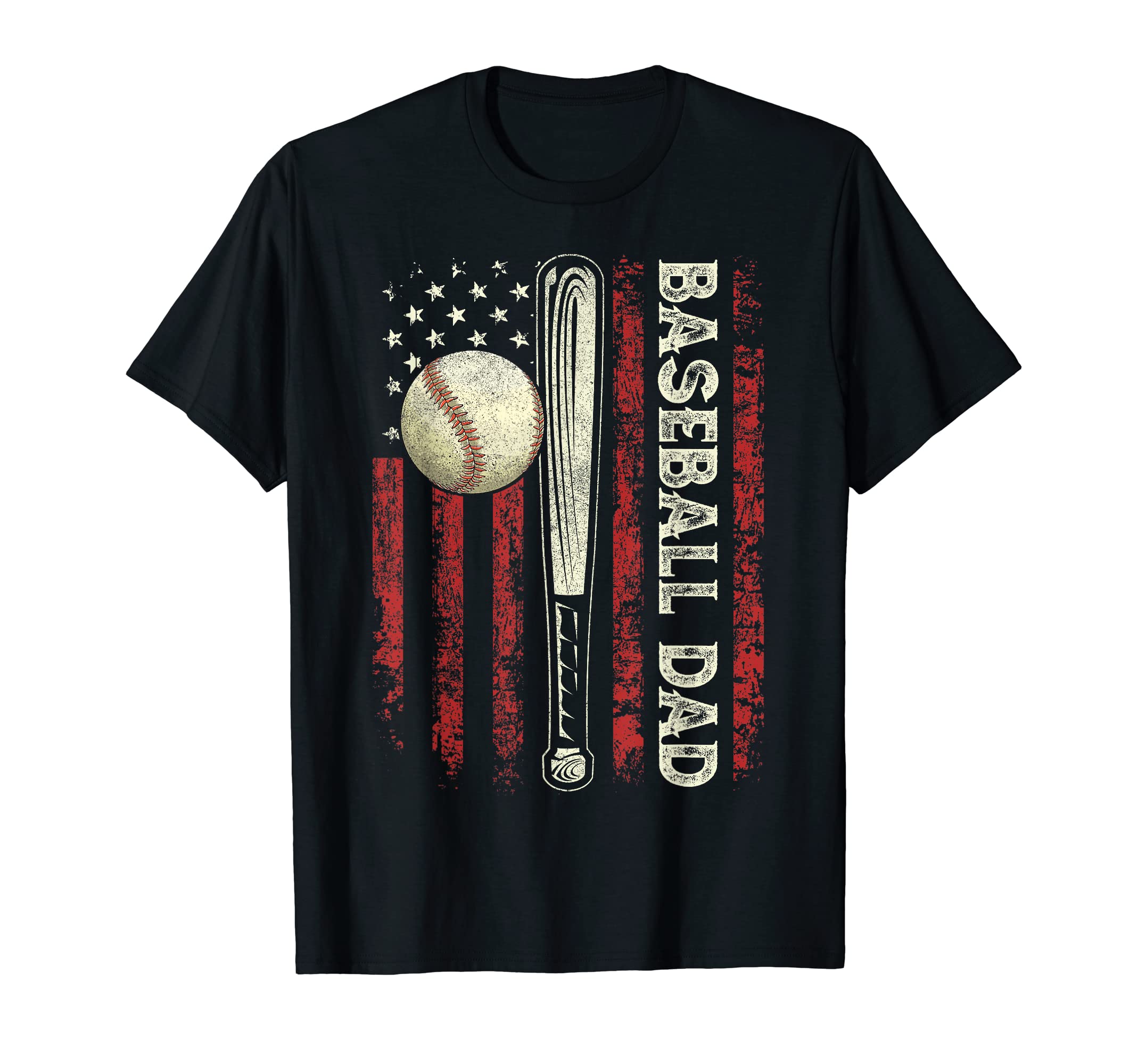 Mens Fathers Day Baseball Dad Usa T-Shirt - Casual Everyday Wear Unisex - T-Shirt, Sweatshirt, Hoodie