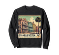 Charleston Sc Postcard Rainbow Row Sweatshirt - Trendy Graphic for Adults - T-Shirt, Sweatshirt, Hoodie