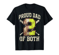 Proud Dad Both Baseball Softball Dad T-Shirt - Unique Graphic Men Women - T-Shirt, Sweatshirt, Hoodie