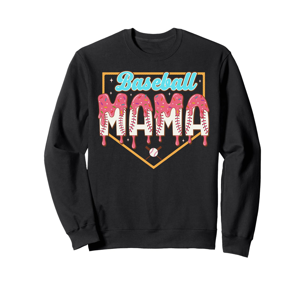 Mothers Day Baseball Mom Drip Ice Sweatshirt - Casual Everyday Wear Unisex - T-Shirt, Sweatshirt, Hoodie