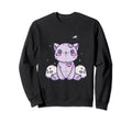 Pastel Goth Cat Alternative Sweatshirt - Custom Art Print for Adults - T-Shirt, Sweatshirt, Hoodie
