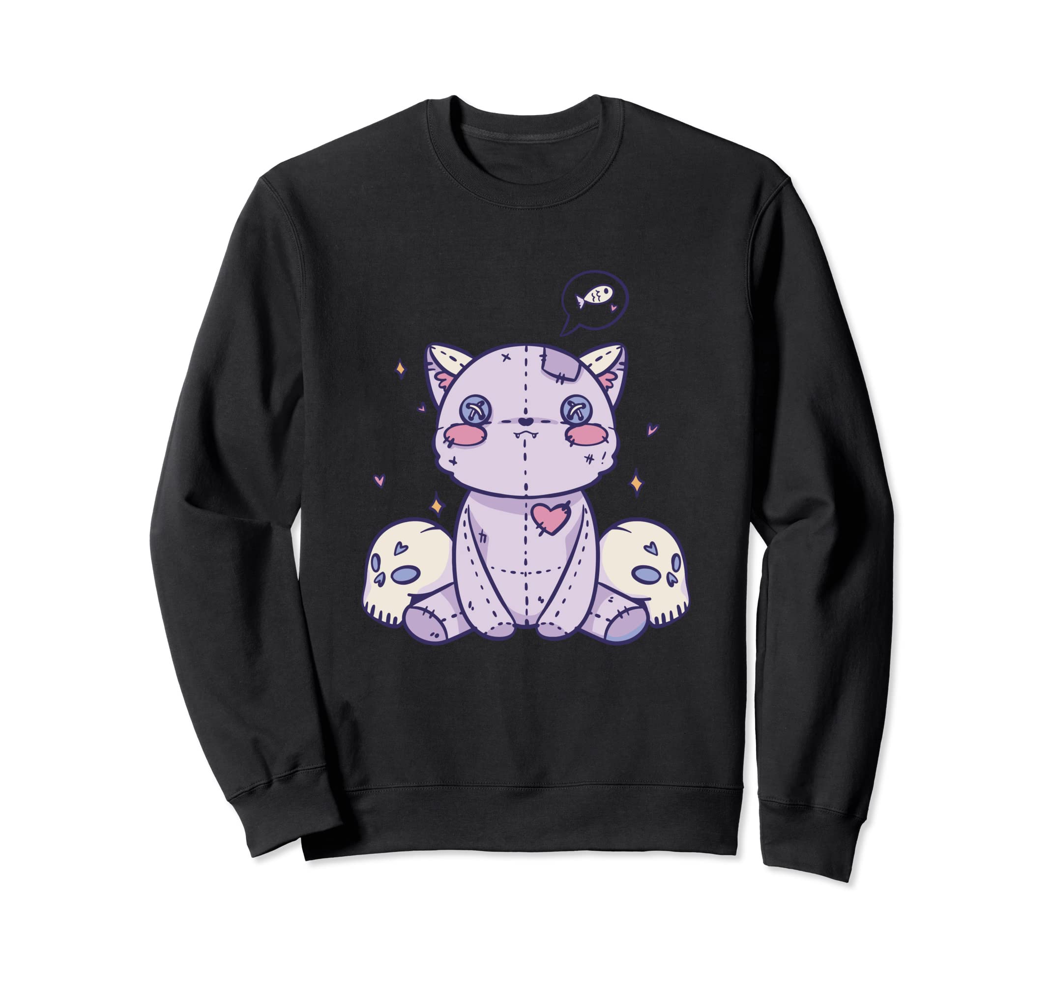 Pastel Goth Cat Alternative Sweatshirt - Custom Art Print for Adults - T-Shirt, Sweatshirt, Hoodie